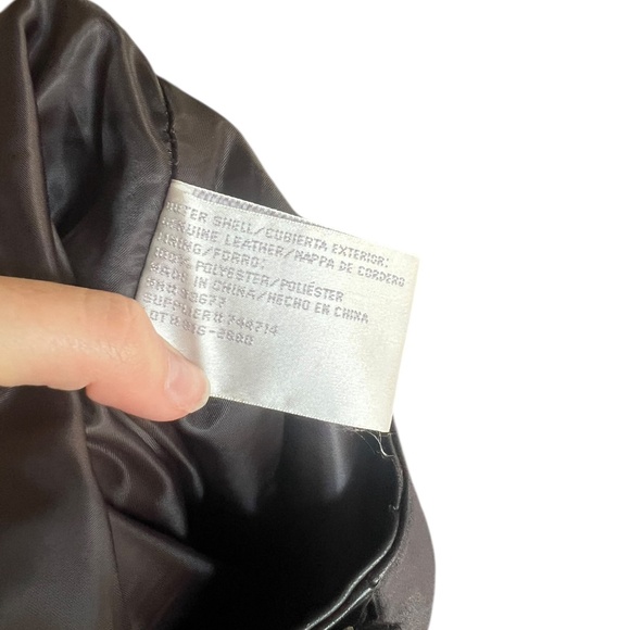 Dark Brown Genuine Leather Pants Size 8 - Picture 2 of 5